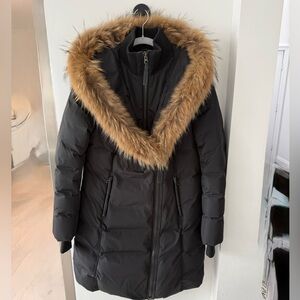 Mackage Women's Black Fur-Trimmed Parka